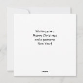 Schattigee Cat Meowy Christmas Funny Cat Feestdagenkaart (Achterkant)