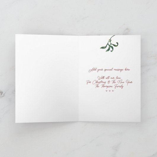 Schattigee Cat Meowy kerstkaart Bedankkaart (Binnen)