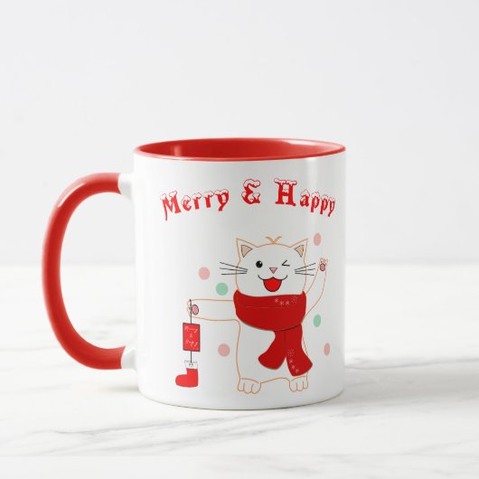 Schattigee Cat Merry & Happy | Schattigee Kerst Mo Mok (Links)