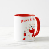 Schattigee Cat Merry & Happy | Schattigee Kerst Mo Mok (Voorkant rechts)
