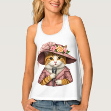 Schattigee Cat met Straw Pet Tanktop – Stijlvol & 
