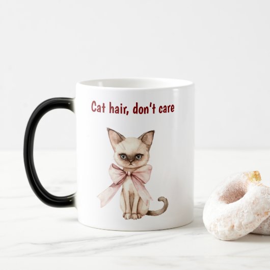 Schattigee Cat Mok met grappige quote (Met donut)