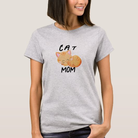Schattigee Cat Mom Kattenliefhebbers T-shirt (Voorkant)
