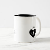 Schattigee Cat Mom Two-Tone Coffee Mok (Voorkant rechts)
