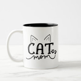 Schattigee Cat Mom Two-Tone Coffee Mok