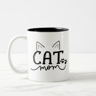 Schattigee Cat Mom Two-Tone Coffee Mok
