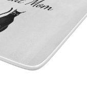 Schattigee Cat Mom Zwart Wit Winking Kat Cartoon Snijplank (Hoek)