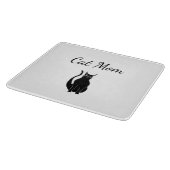 Schattigee Cat Mom Zwart Wit Winking Kat Cartoon Snijplank (Hoek)