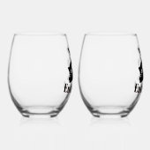 Schattigee Cat Nap liefhebber Wijnglas Zonder Voet (Rechts)