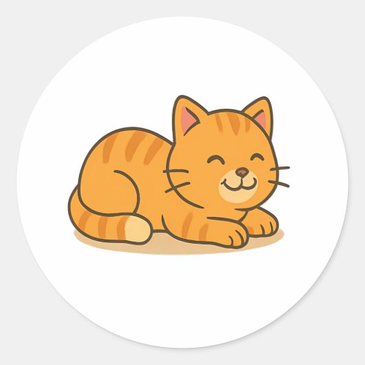 Schattigee Cat Nap T-shirt Baby Bodysuits Ronde Sticker (Voorkant)