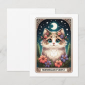 Schattigee Cat Note Kaart Notitiekaartje (Voorkant / Achterkant)