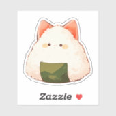 Schattigee Cat Onigiri Sticker (Vel)