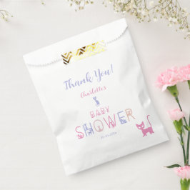Schattigee Cat Pastel Kleur Baby shower Bedankzakje