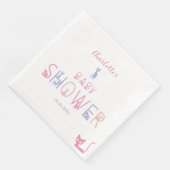 Schattigee Cat Pastel Kleur Baby shower Servet (Hoek)