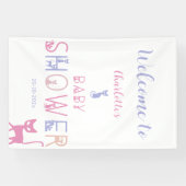 Schattigee Cat Pastel Kleur Baby shower Spandoek (Horizontaal)