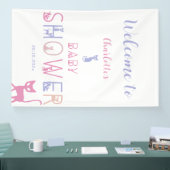 Schattigee Cat Pastel Kleur Baby shower Spandoek (Beurs)