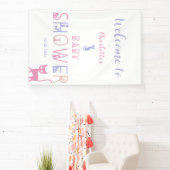 Schattigee Cat Pastel Kleur Baby shower Spandoek (Insitu)