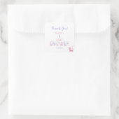 Schattigee Cat Pastel Kleur Baby shower Vierkante Sticker (Tas)