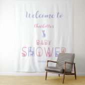 Schattigee Cat Pastel Kleur Baby shower Welkom Ach Wandkleed (In situ)