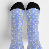 Schattigee Cat Pattern Blue Novelty Sokken (Top)
