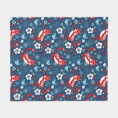 Schattigee Cat Pattern Fleece Deken (Voorkant (Horizontaal))