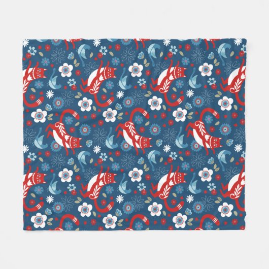 Schattigee Cat Pattern Fleece Deken (Voorkant (Horizontaal))