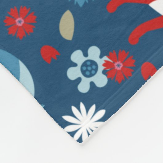 Schattigee Cat Pattern Fleece Deken (Hoek)