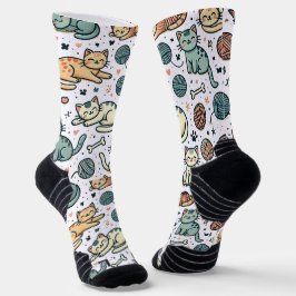Schattigee Cat Pattern Sokken - Schattig katachtig