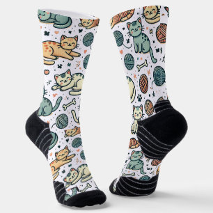 Schattigee Cat Pattern Sokken - Schattig katachtig