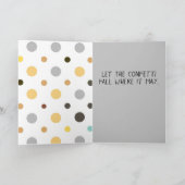 Schattigee Cat Pawty Time Verjaardag Wenskaart Kaart (Binnen)