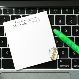 Schattigee Cat & Pencil, Leraar Waardering, Aangep Notitieblok