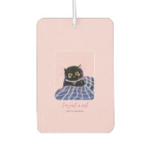 Schattigee Cat Pink Modern Pastel Luchtverfrisser (Voorkant)