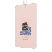 Schattigee Cat Pink Modern Pastel Luchtverfrisser (Links)