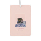 Schattigee Cat Pink Modern Pastel Luchtverfrisser (Achterkant)