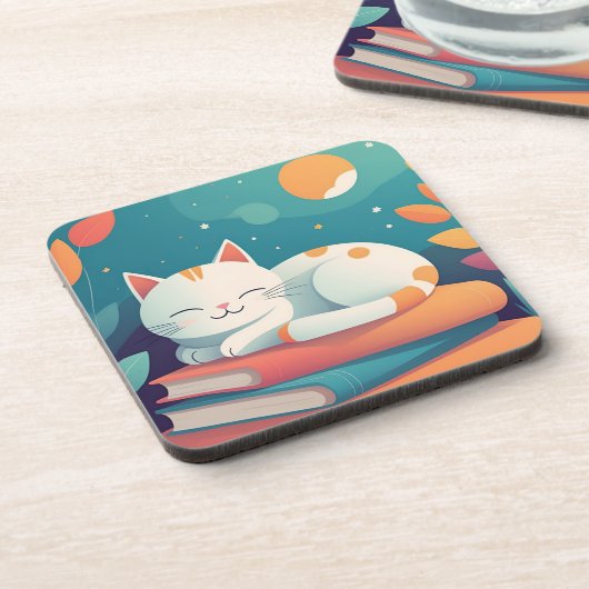 Schattigee Cat Plastic Onderzetters Set (Linkerzijde)