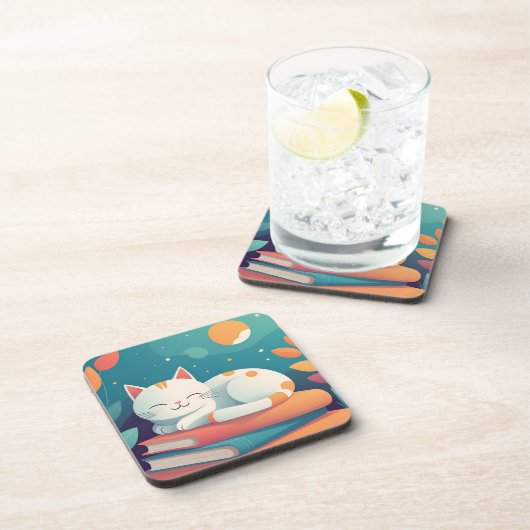 Schattigee Cat Plastic Onderzetters Set (Rechterzijde)