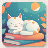 Schattigee Cat Plastic Onderzetters Set (Voorkant)