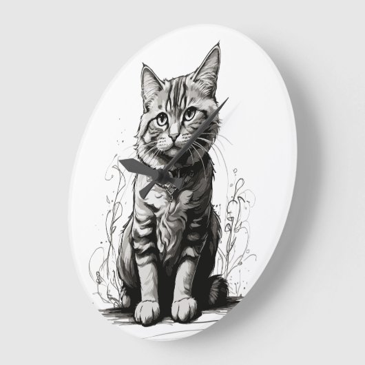 Schattigee Cat potlood schets Grote Klok (Hoek)