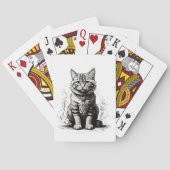 Schattigee Cat potlood schets Pokerkaarten (Achterkant)