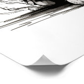 Schattigee Cat potlood schets Poster (Hoek)