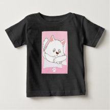 Schattigee Cat Print Baby T-shirt