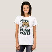 Schattigee Cat Pun Hope I Don't Puma Pants Cartoon T-shirt (Voorkant volledig)