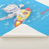 Schattigee Cat Raket Deken Cat Moon en terug (3/4)