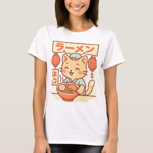 Schattigee Cat Ramen Shop T-shirt Japanese Kawai