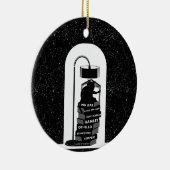 Schattigee Cat Reading Shakespeare speelt Keramisch Ornament (Rechts)