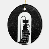 Schattigee Cat Reading Shakespeare speelt Keramisch Ornament (Links)