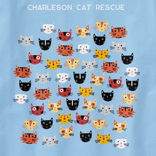 Schattigee Cat Rescue gepersonaliseerd T-shirt