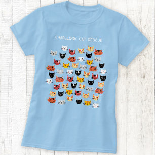 Schattigee Cat Rescue gepersonaliseerd T-shirt