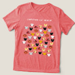 Schattigee Cat Rescue gepersonaliseerd Tri-Blend Shirt<br><div class="desc">Een leuk patroon van veel schattige kleine poesjes. Wijzig de naam van de dierreddingsorganisatie om aan te passen. Originele kunst van Nic Squirrell.</div>