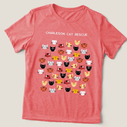 Schattigee Cat Rescue gepersonaliseerd Tri-Blend Shirt